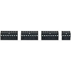 Set of spare plug-in terminals, screw terminal, PU = each 1 pieceX1/X2/X38-pin and X4 4-pin, for 45 mm housing.