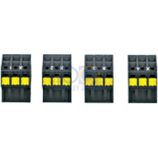 Set of spare plug-in terminals, spring force technology, PU = each 1piece X1,X2, X3, X4, 3-pin, for 17.5 mm housing.