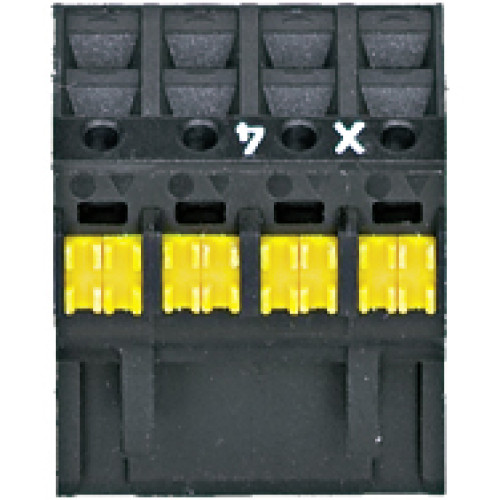 Set of spare plug-in terminals, 4-pin in spring force technology; PU =each 1piece X1, X2, X3, X4.