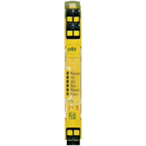 PNOZsigma safety relay (standalone), inputs: 1-channel wiringwiring, manual/automatic start, outputs: 2 N/O, 1 SC, UB 24 VDC, width: 12.5 mm, plug-in spring-loaded terminals, monitoring ofE-STOP, safe