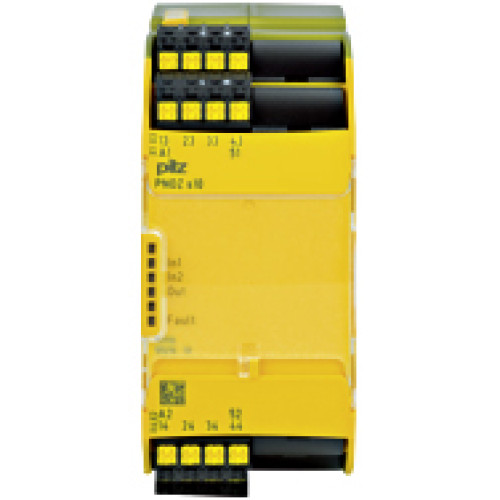 PNOZsigma contact expansion, outputs: 4 N/O, 1 N/C, UB = 24 V DC,switching load: 12 A DC1, width: 45 mm, plug-in spring-loaded terminals,contact block for contact expansion in connection withsafety-re