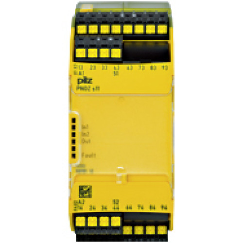 PNOZsigma contact expansion, outputs: 8 N/O, 1 N/C, UB = 24 V DC, width:45 mm, plug-in spring-loaded terminals, contact block for contactexpansionin connection with safety-related control components.
