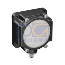 K80F Series EZ-LIGHT: 3-Color General Purpose Indicator, Voltage: 12-30 V dc, Housing: Polycarbonate, IP67, Input: PNP, Colors: Green Red Yellow, M12 Integral QD