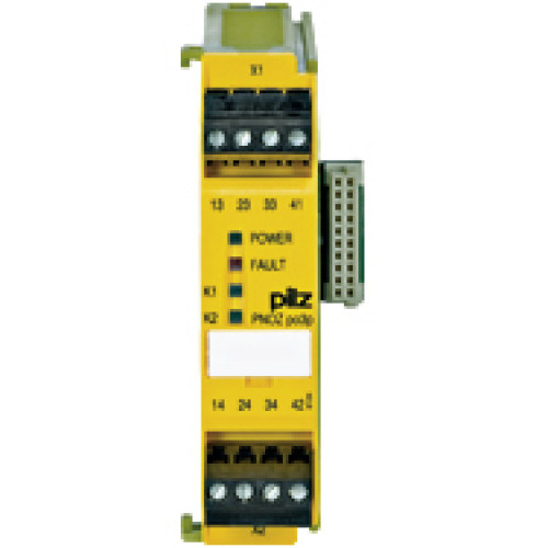 Expansion module PNOZpower modular safety system, 3safety contacts (N/O), 1 auxiliary contact (N/C), plug-in terminals ofscrew type, width: 22.5 mm.