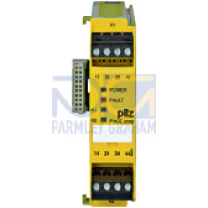 Expansion module PNOZpower modular safety system, 4safety contacts (N/O), plug-in terminals of screw type, width:22.5 mm.