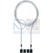 Cable for safe connection of 2 PNOZ ml1p, 5-pin shielded,plug-in screw terminals, 5 m.