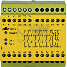 Contact expansion, inputs: 1/2-channel wiring with/withoutdetection of shorts across contacts, outputs: 8 N/O, 1 N/C, UB = 230 -240 V AC, width:90 mm, contact block for contact expansion in connection