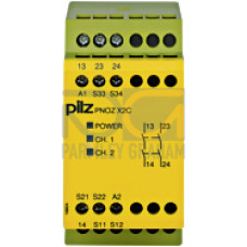 Safety relay (standalone), inputs: 1/2-channel wiringwith/without detection of shorts across contacts, outputs: 2 N/O,monitored start, UB = 24V AC/DC, width: 45 mm, depth: 80 mm,screw terminals integr
