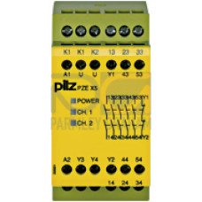 Contact expansion, inputs: 1/2-channel wiring with/withoutdetection of shorts across contacts, outputs: 5 N/O, UB 24 V DC, width:45 mmscrew terminals integrated, contact block for contact expansion in