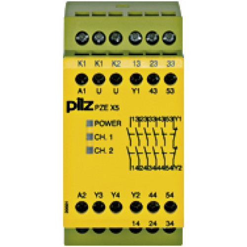 Contact expansion, inputs: 1/2-channel wiring with/withoutdetection of shorts across contacts, outputs: 5 N/O, UB 24 V DC, width:45 mmscrew terminals integrated, contact block for contact expansion in