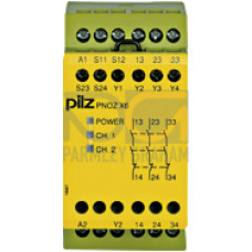 Safety relay (standalone), inputs: 1/2-channel wiringwithout detection of shorts across contacts, outputs: 3 N/Oautomatic/manual/monitored start, UB 24 V AC/DC, width: 45 mm,screw terminals integrated