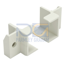 Locking device, for feed-through mounting, 2 parts, light gray