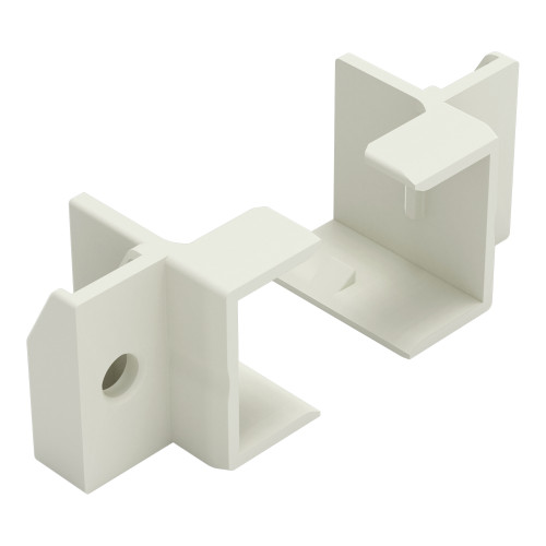 Locking device, for feed-through mounting, 2 parts, light gray