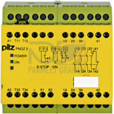 Safety relay (standalone), inputs: 1-channel wiring,outputs: 3 N/O, 1 N/C, UB = 230 V AC, width: 90 mm,screw terminalsintegrated, monitoring of E-STOP, safety gates, feedback loop.