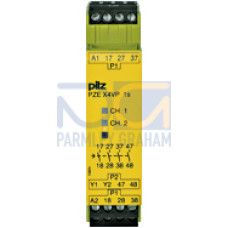 Contact expansion, inputs: 1-channel wiring, outputs: 4 N/O t-d,(t=1 s fixed), UB = 24 V DC, width: 22.5 mm plug-in terminalsof screw type, contact block for contact expansion in connection withsafety
