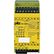 Contact expansion, inputs: 1-channel wiring, outputs: 4 N/O t-d (t= 8 s fixed), UB = 24 V DC, width: 45 mm plug-in terminalsof screw type, contact block for contact expansion in connection withsafety-