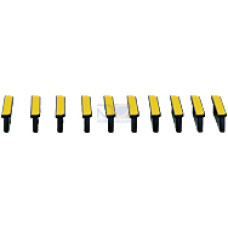 Terminator on the left-hand side of the base unit PNOZmulti,yellow/black (10 pieces).