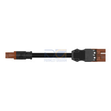 pre-assembled adapter cable, Eca, Socket/plug MIDI, brown