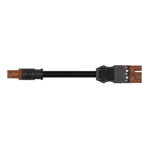 pre-assembled adapter cable, Eca, Socket/plug MIDI, brown