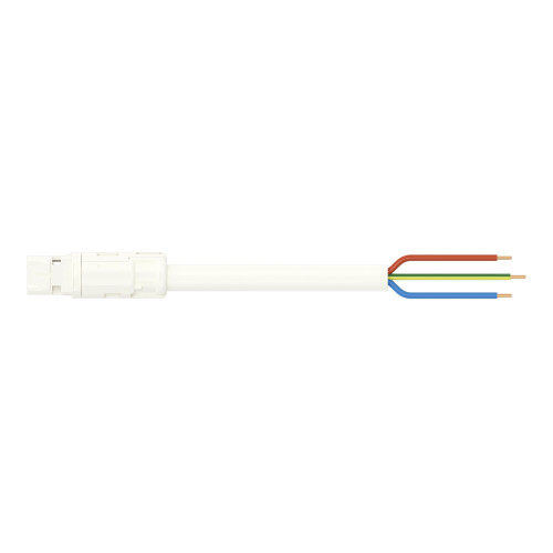 pre-assembled connecting cable, Eca, Plug/open-ended, white
