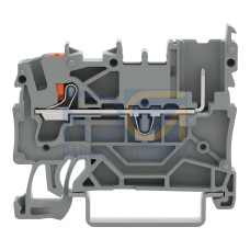 1-conductor/1-pin carrier terminal block, with push-button, 2.5 mm&sup2;, orange