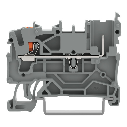 1-conductor/1-pin carrier terminal block, with push-button, 2.5 mm&sup2;, orange