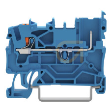 1-conductor/1-pin carrier terminal block, with push-button, 2.5 mm&sup2;, blue