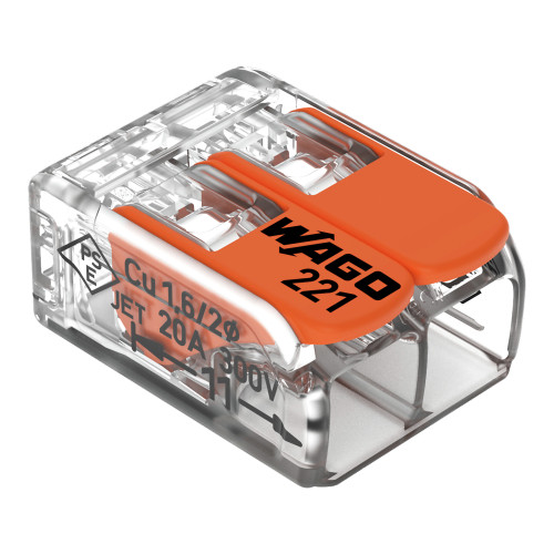 4mm&sup2; Compact Splicing Connectors, 2-Conductor Connector With Levers