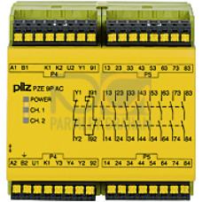 Contact expansion, inputs: 1/2-channel wiring with/withoutdetection of shorts across contacts, outputs: 8 N/O, 1 N/C, UB 24 - 240V AC/DC, width:90 mm, plug-in spring-loaded terminals.