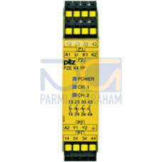 Contact expansion, inputs: 2-channel wiring, outputs: 4 N/O, UB= 24 - 240 V AC/DC, width: 22.5 mm, plug-in spring-loaded terminals,contact block for contact expansion in connection withsafety-related 