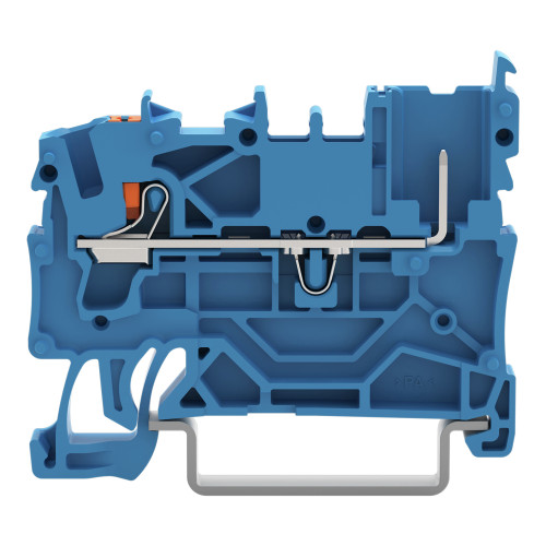 1-conductor/1-pin carrier terminal block, with push-button, 2.5 mm&sup2;, blue