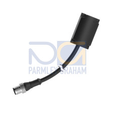 S4B Cordset Custom to M12 Double-Ended, 5-pin Straight Male Connector, 0.4 m (1.31 ft) Black PVC Jacket, Nickel-Plated Brass Coupling Nut