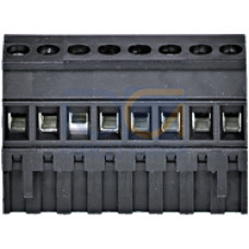 1 set of connection terminals of screw type, connector rotated by 180&deg;.