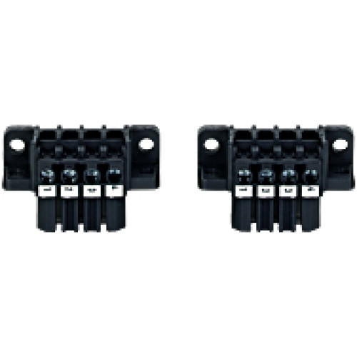 1 set of connection terminals of screw type.