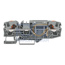 2-conductor carrier terminal block, for DIN-rail 35 x 15 and 35 x 7.5, 6 mm&sup2;, blue