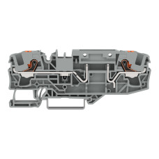 2-conductor carrier terminal block, for DIN-rail 35 x 15 and 35 x 7.5, 6 mm, Push-in CAGE CLAMP, 6, 0