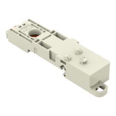 Mounting adapter, for DIN-35 rail/panel mounting, 3 parts, Pin spacing 10.16 mm, light gray