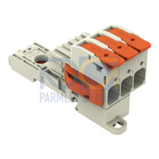 1-conductor female connector, lever, Push-in CAGE CLAMP&reg;, light gray