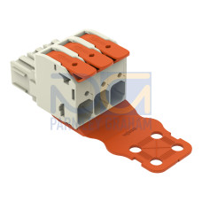1-conductor female connector, lever, Push-in CAGE CLAMP&reg;, light gray
