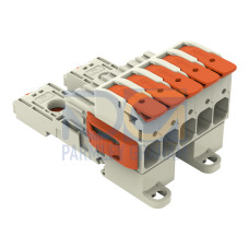 1-conductor female connector, lever, Push-in CAGE CLAMP&reg;, light gray
