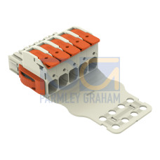 1-conductor female connector, lever, Push-in CAGE CLAMP&reg;, light gray