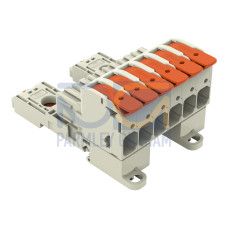 1-conductor female connector, lever, Push-in CAGE CLAMP&reg;, light gray