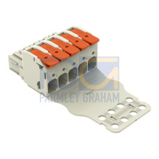 1-conductor female connector, lever, Push-in CAGE CLAMP&reg;, light gray