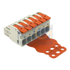 1-conductor female connector, lever, Push-in CAGE CLAMP&reg;, light gray