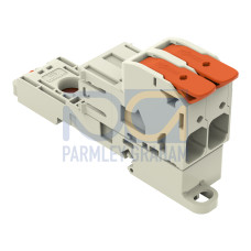 1-conductor male connector, lever, Push-in CAGE CLAMP&reg;, light gray
