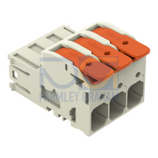 1-conductor male connector, lever, Push-in CAGE CLAMP&reg;, light gray