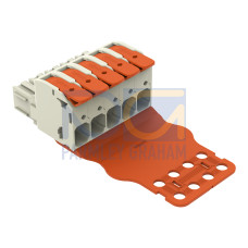 1-conductor female connector, lever, Push-in CAGE CLAMP&reg;, light gray