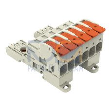 1-conductor male connector, lever, Push-in CAGE CLAMP&reg;, light gray