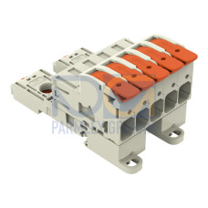 1-conductor male connector, lever, Push-in CAGE CLAMP&reg;, light gray