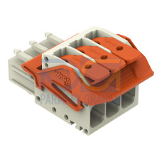 1-conductor female connector, lever, Push-in CAGE CLAMP&reg;, light gray